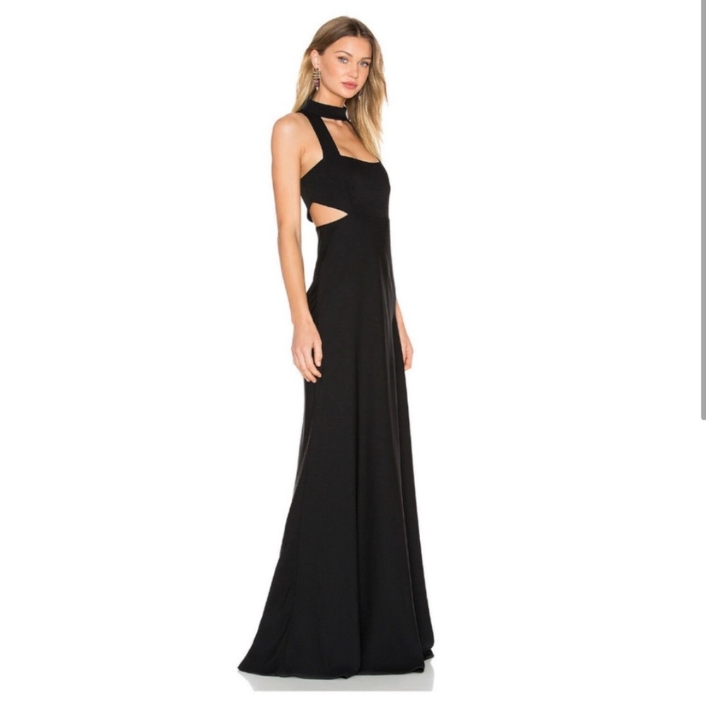 NEW Jill Stuart Cutout Black Maxi Gown